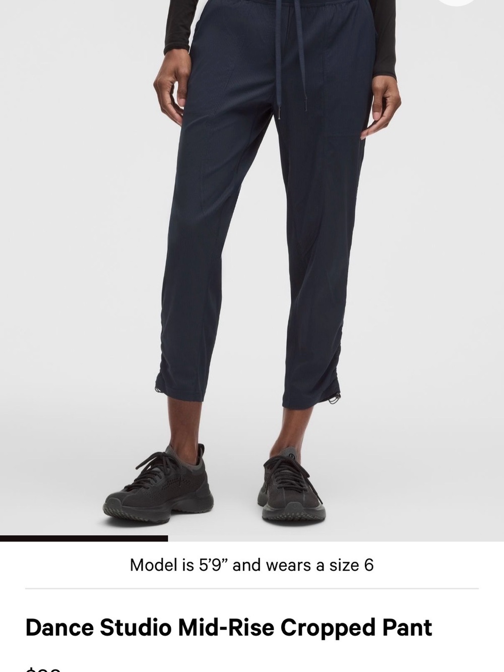 lululemon athletica Navy Dance Studio Mid-Rise Cropped Joggers